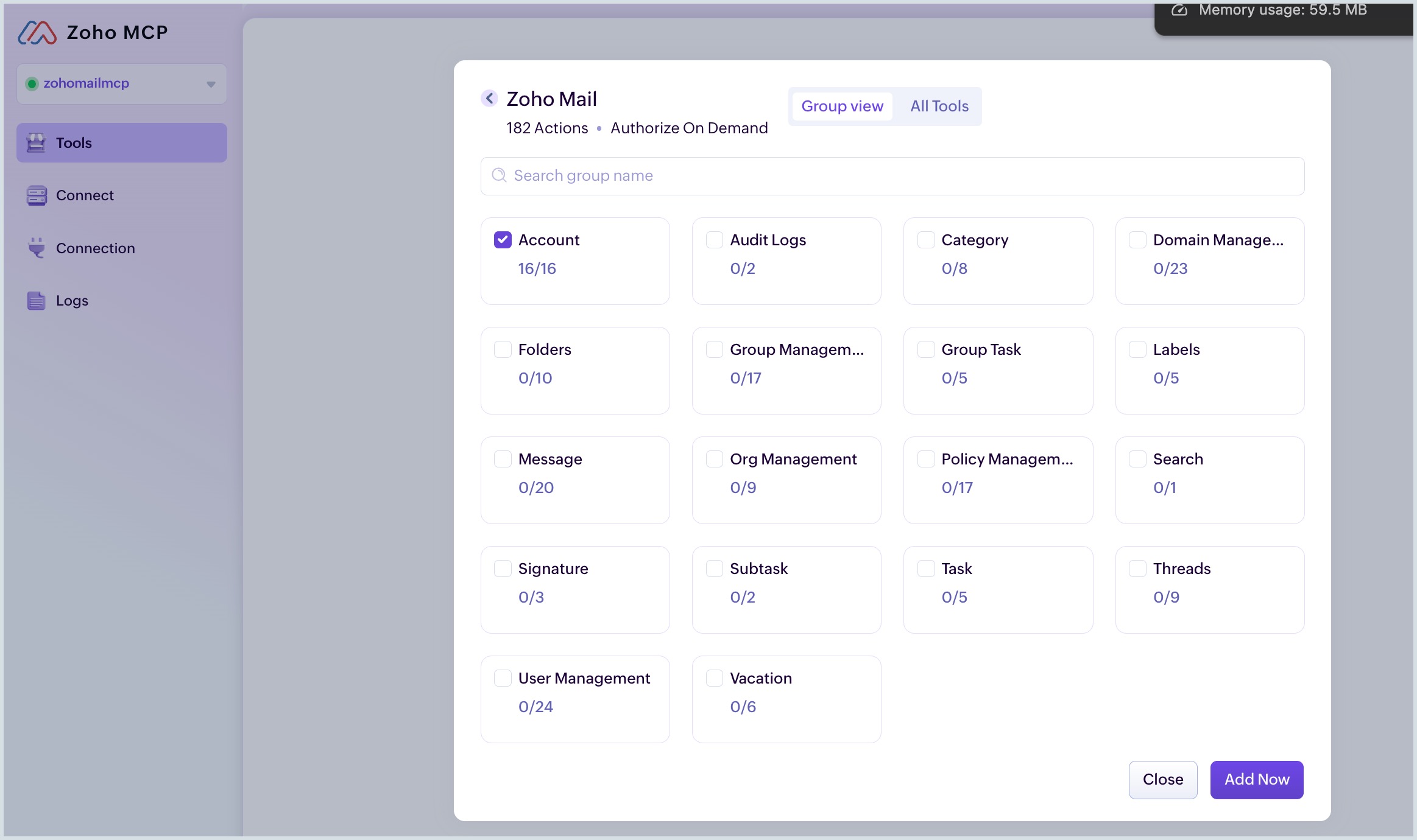 Add new Zoho Mail tools Add new Zoho Mail tools