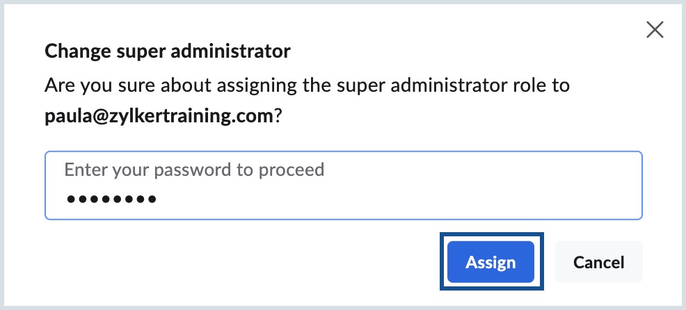 confirm super admin