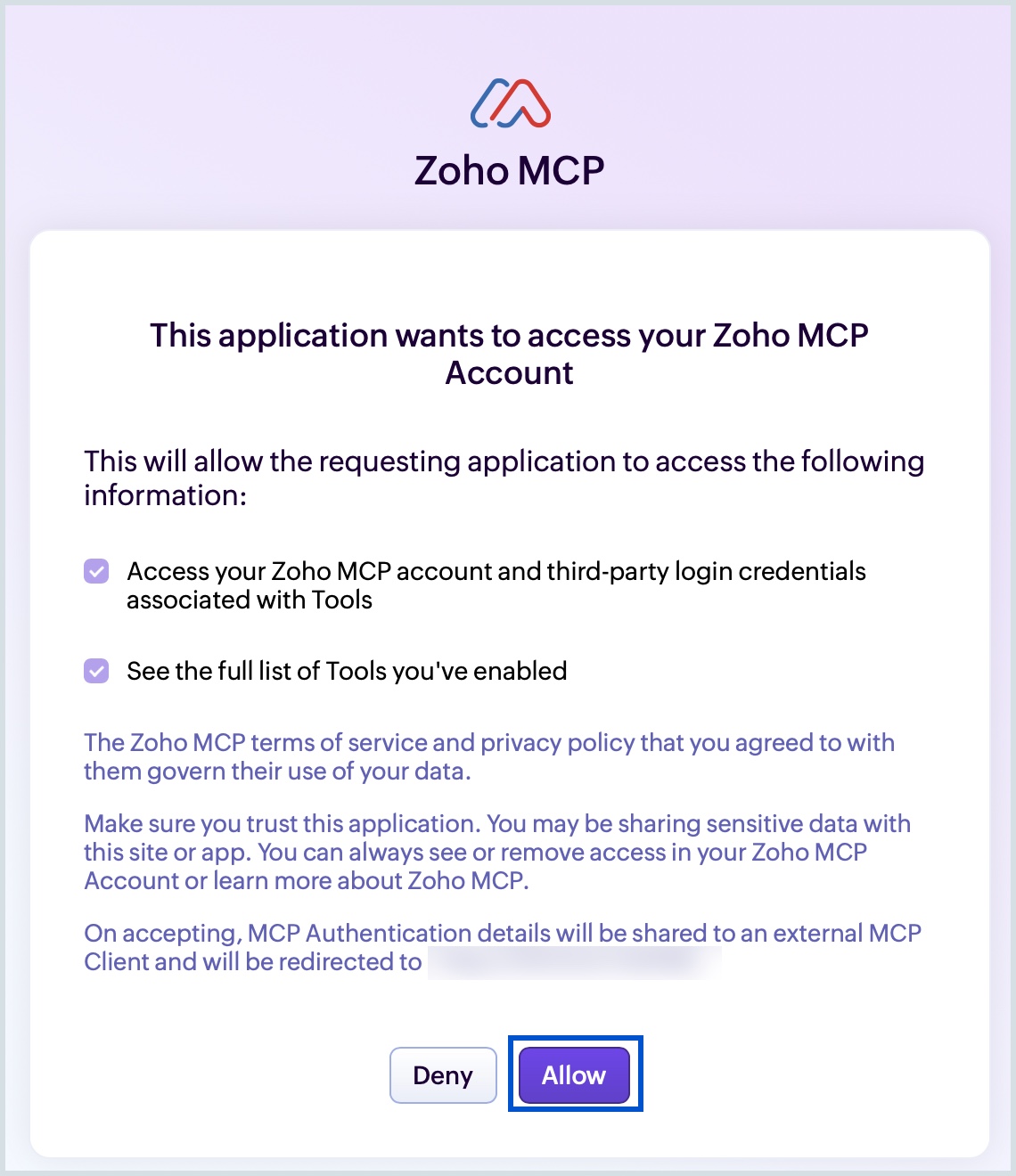 Allow authentication Allow authentication