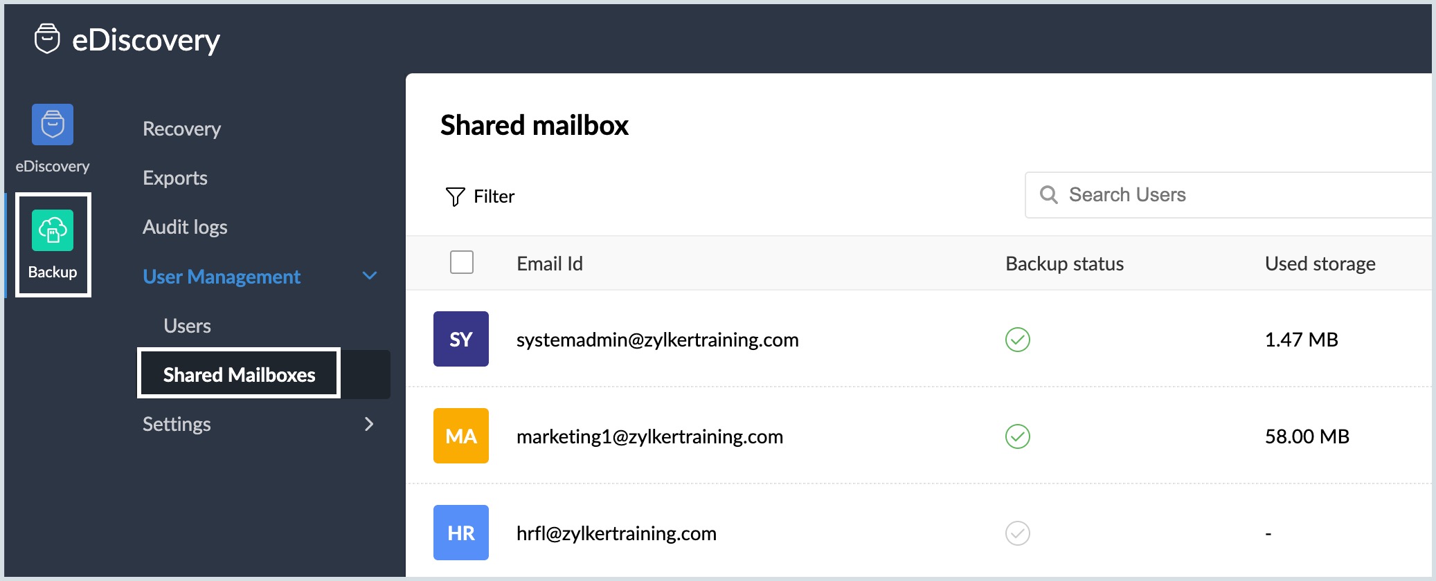 Shared Mailbox Backup Shared Mailbox backup