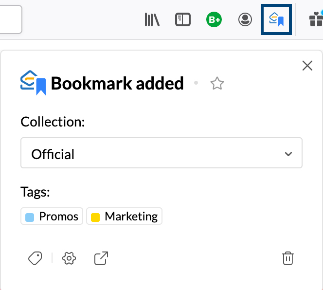 Using Zoho Mail bookmarks