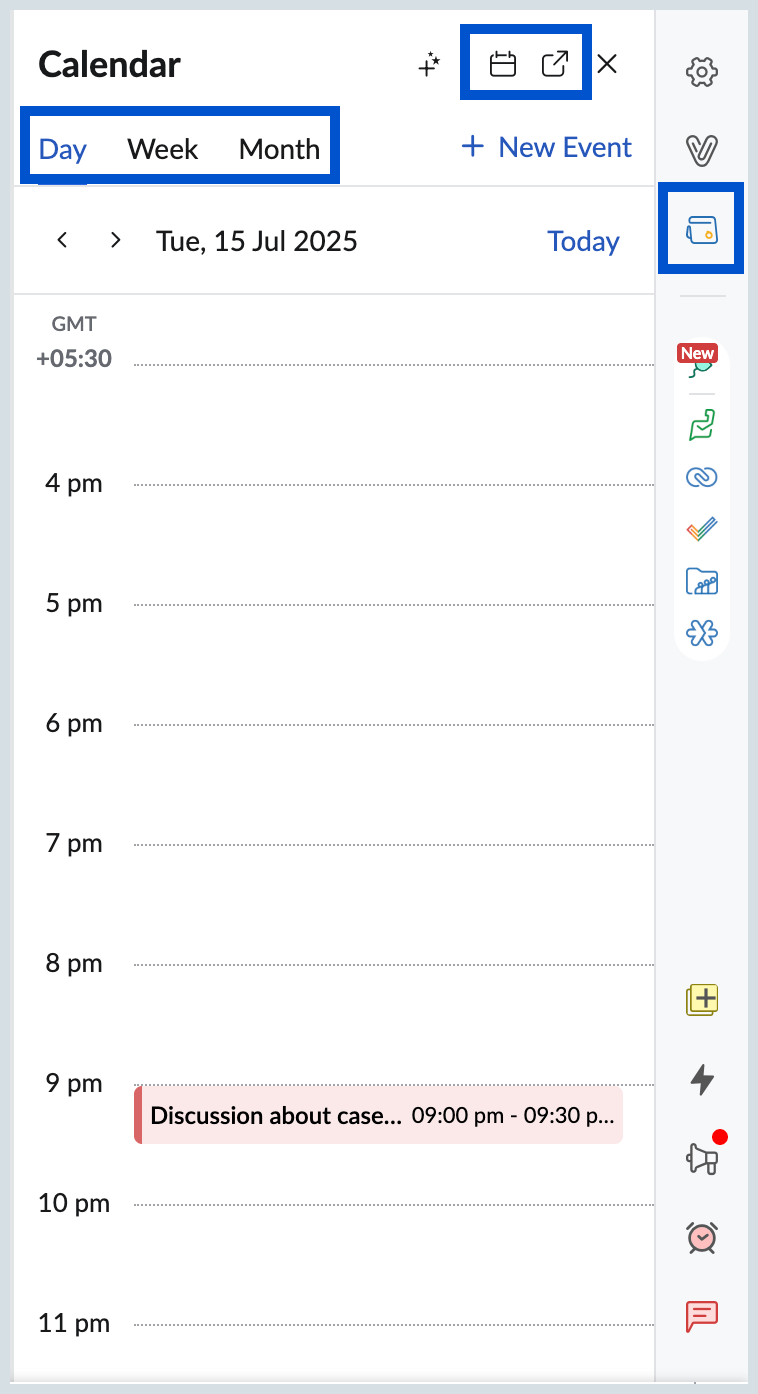 Calendar widget