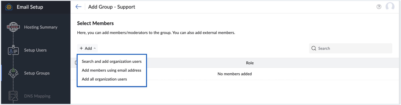 Add users to the group Add users to the group