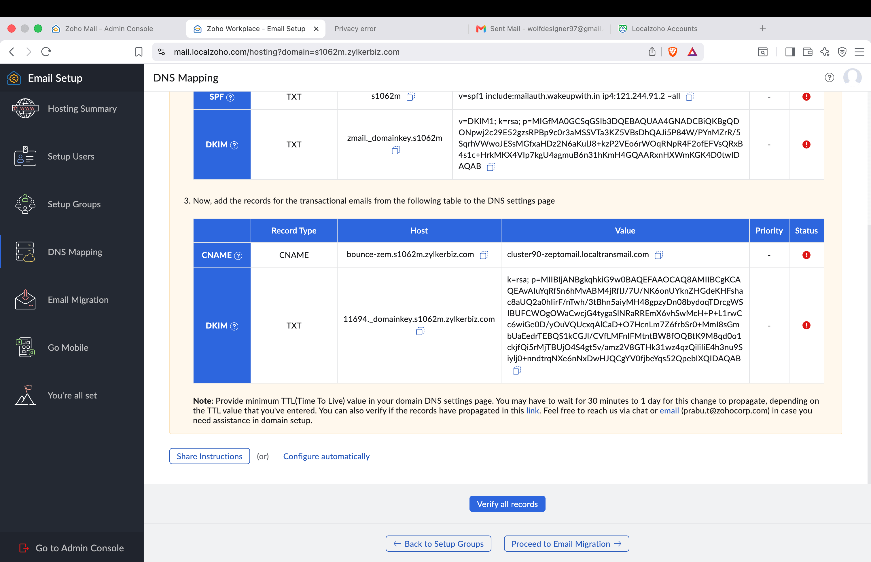 Sign in to your Domain Registrar's account