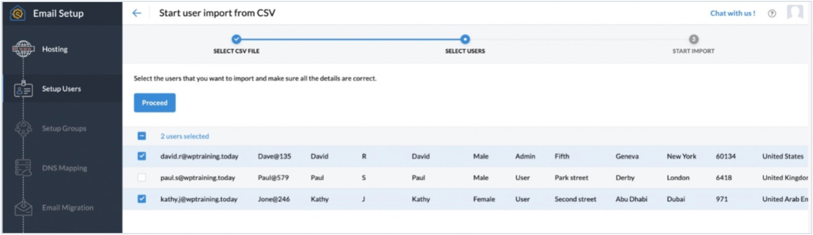 Select users Select users