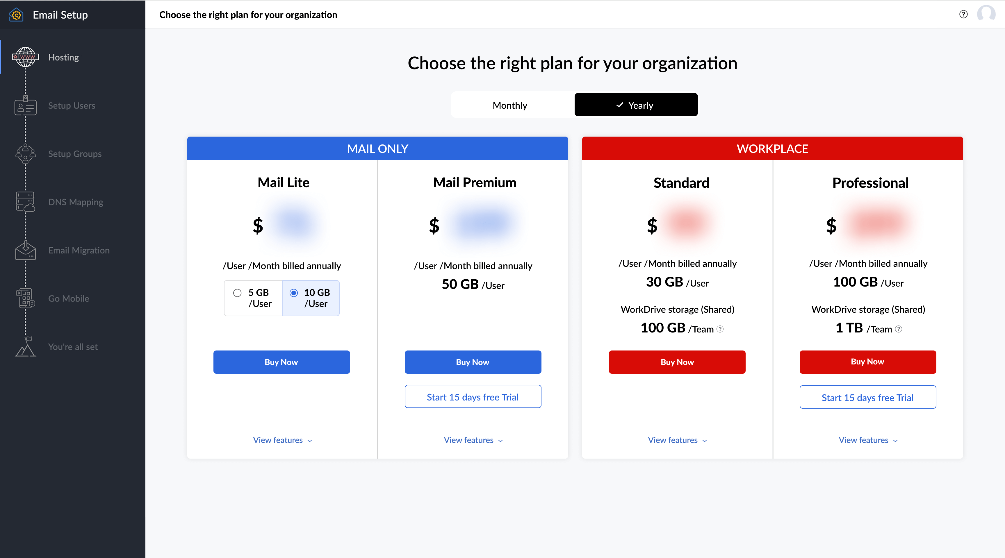 Choose your pricing plan Choose your pricing plan