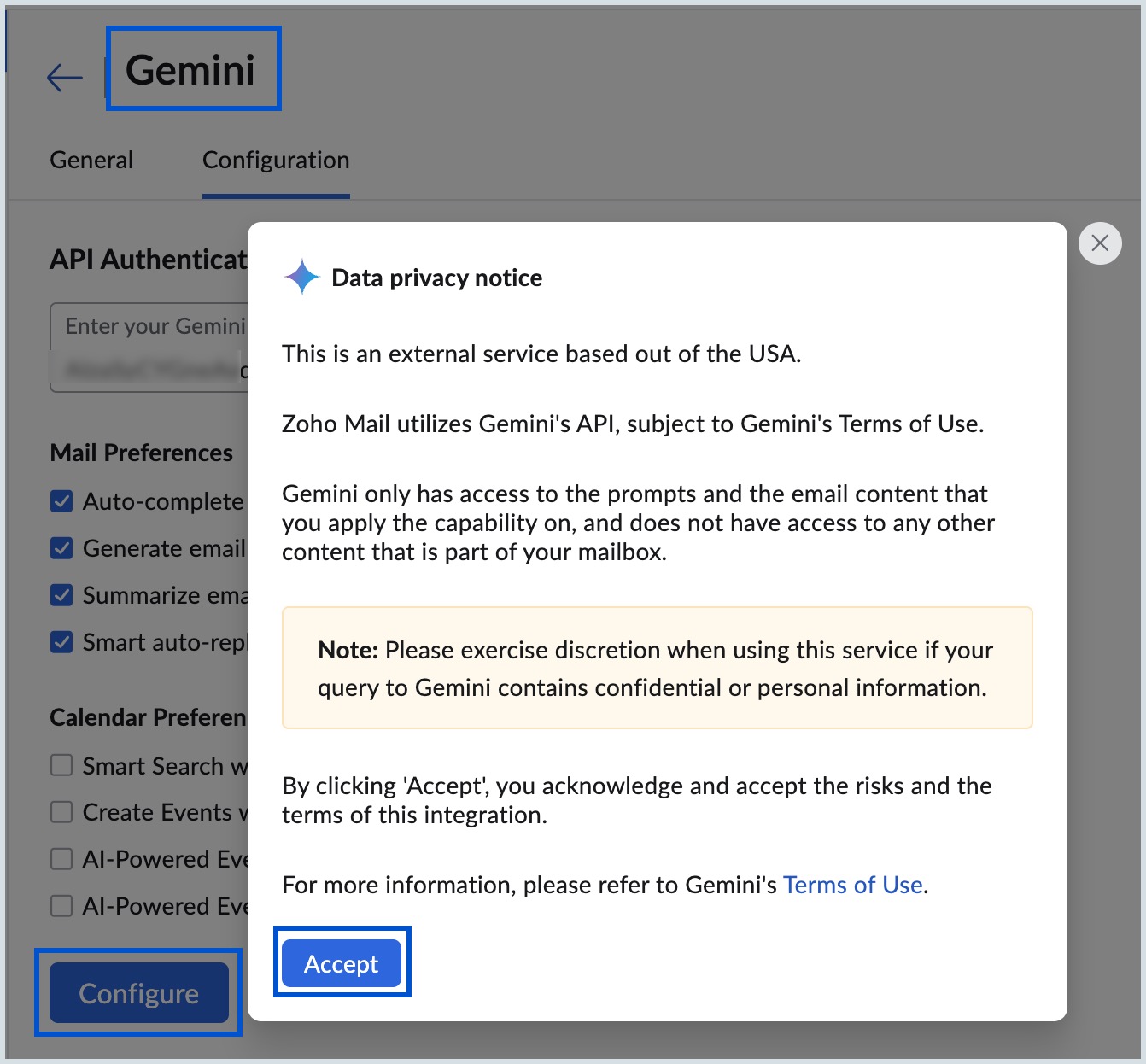 configure gemini configure gemini