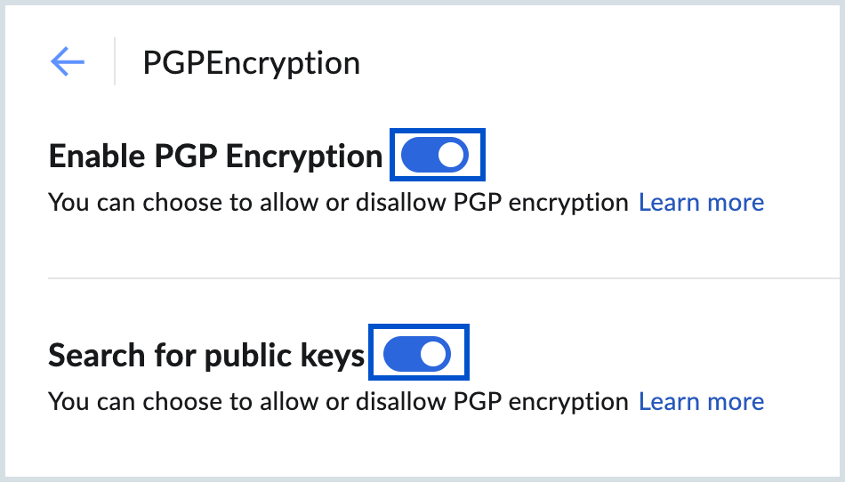 Enable PGP integration Enable PGP integration