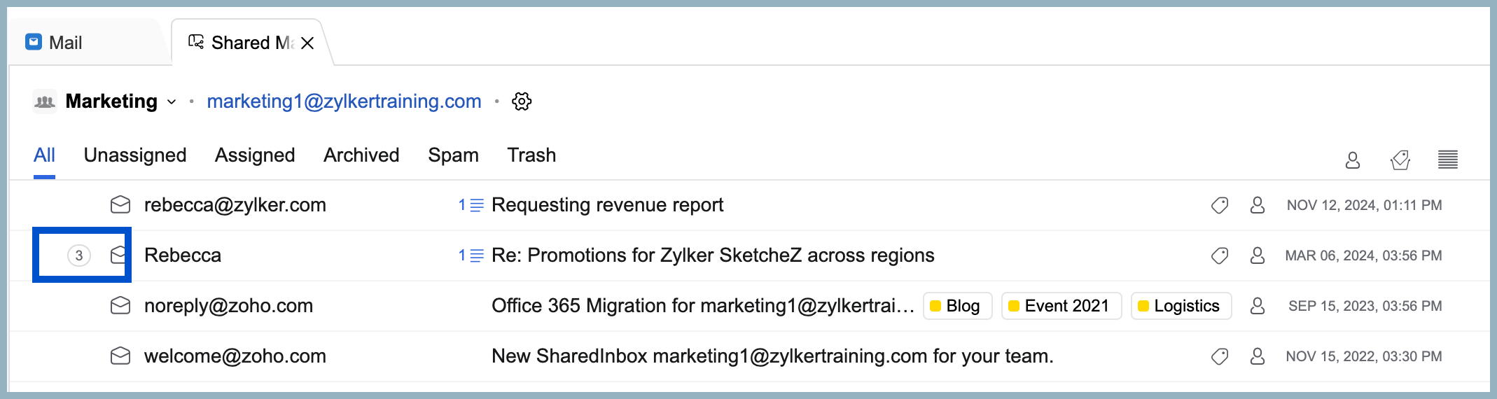 Conversation view Conversation view