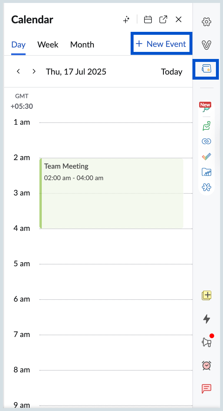 Create new event
