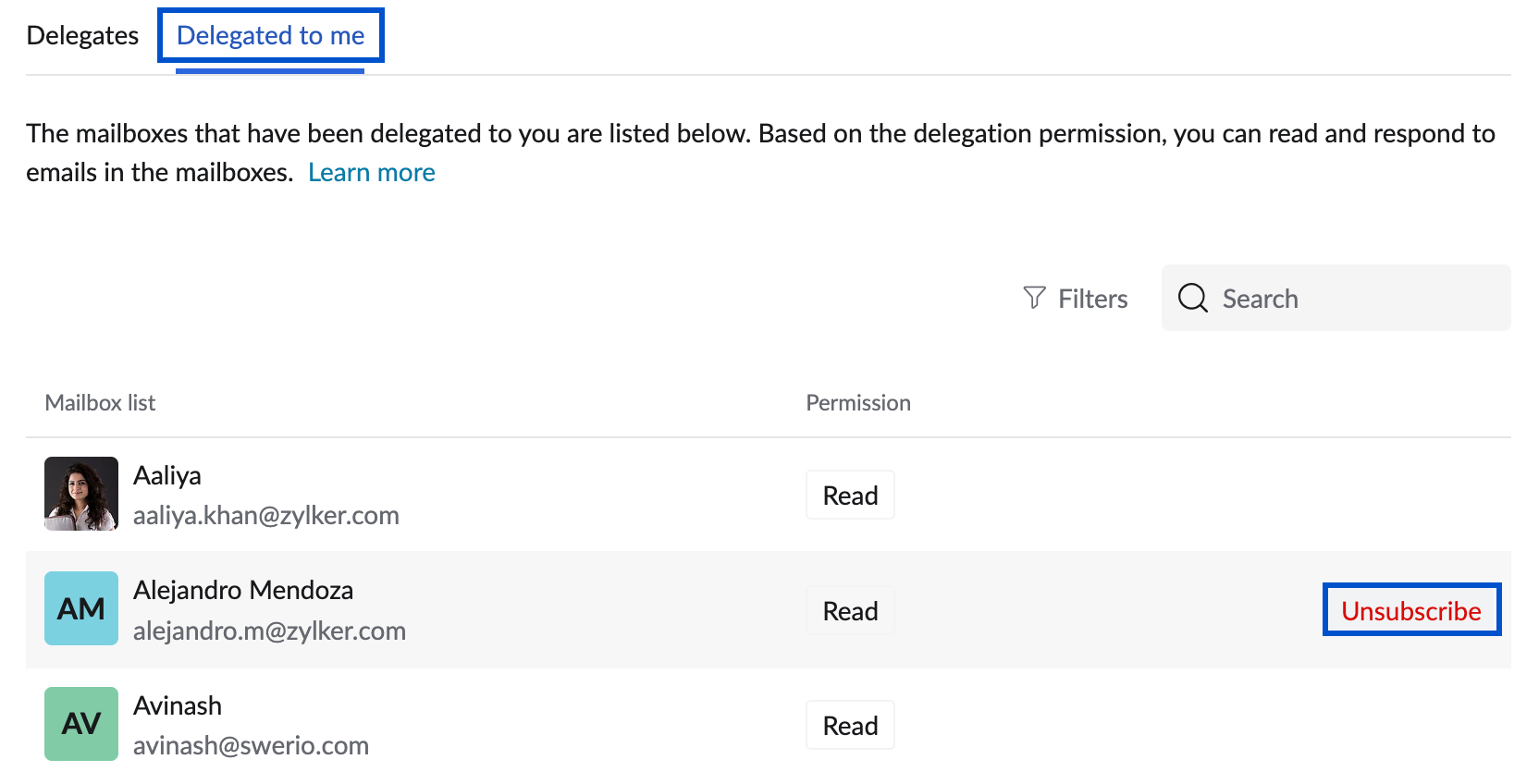 Unsubscribe Unsubscribe