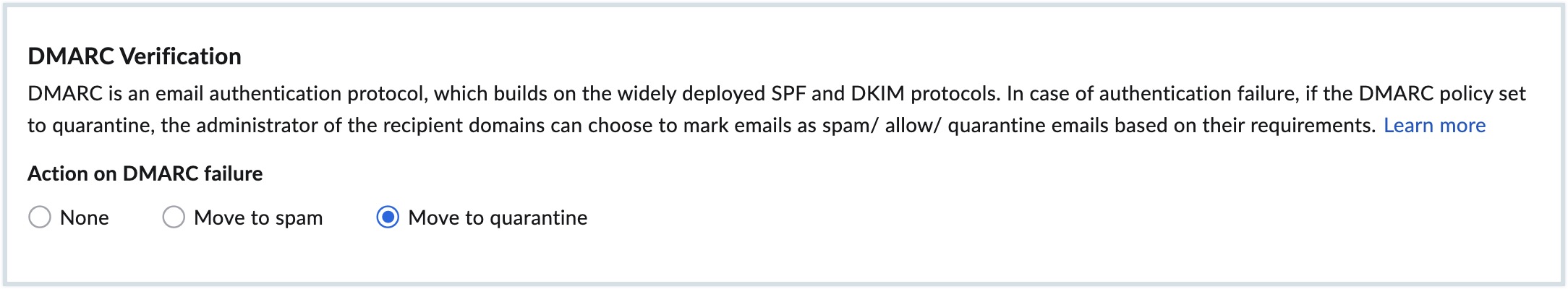 DMARC verification