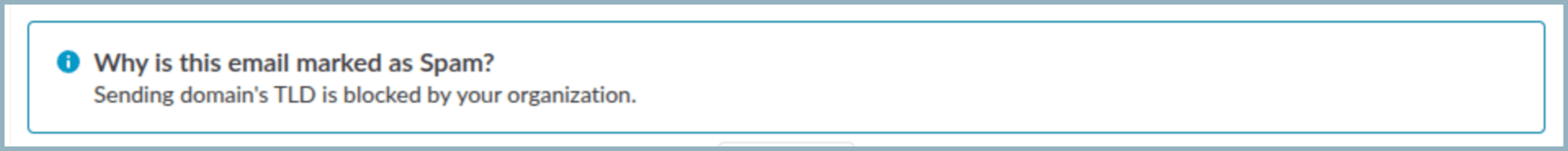 Domain's TLD blacklisted Domain's TLD blacklisted