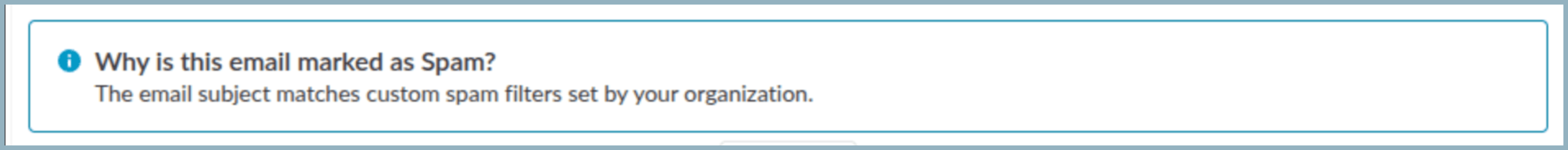 Email subject matches custom spam filters Email subject matches custom spam filters