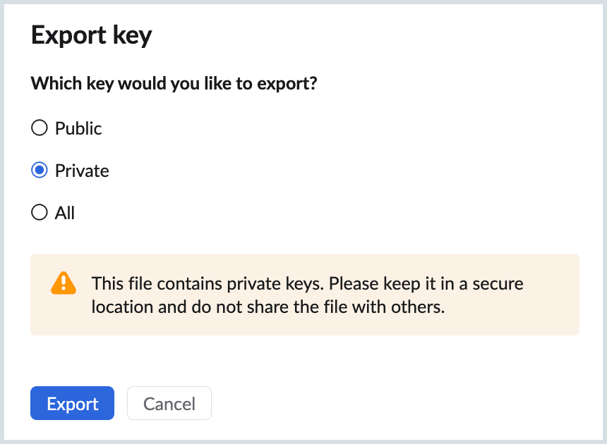 Secure keys Secure keys