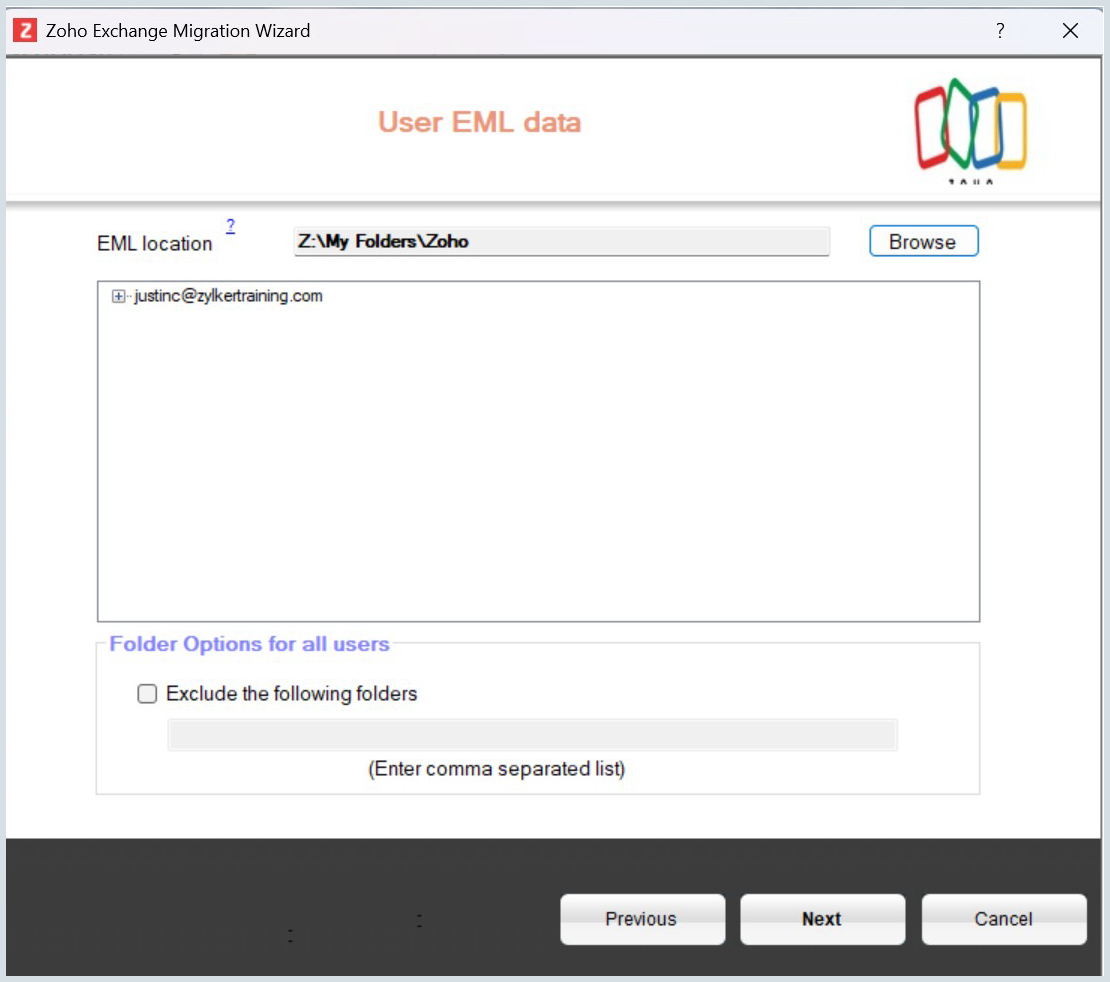 user EML data user EML data