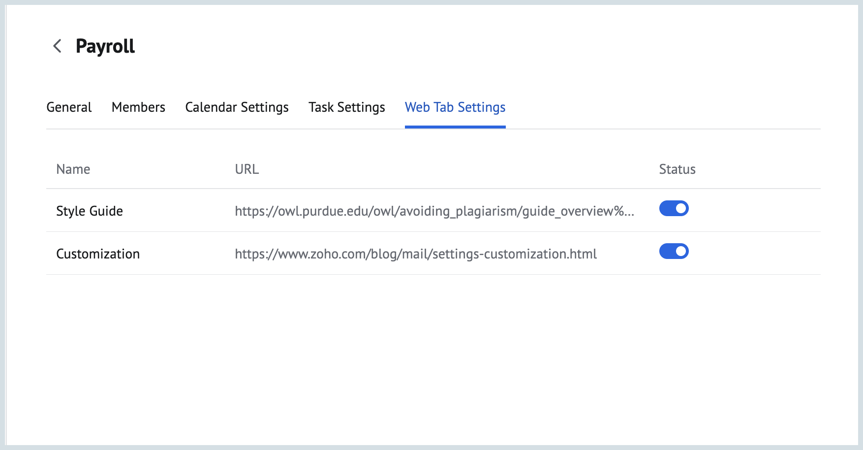 Group Web Tab