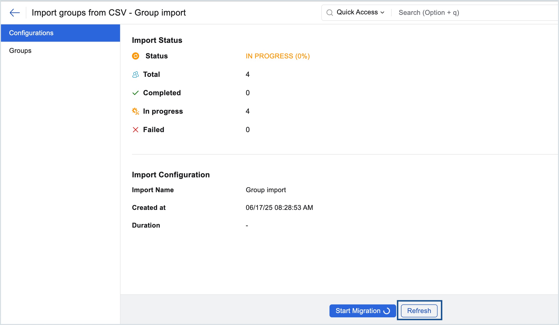 group import status group import status