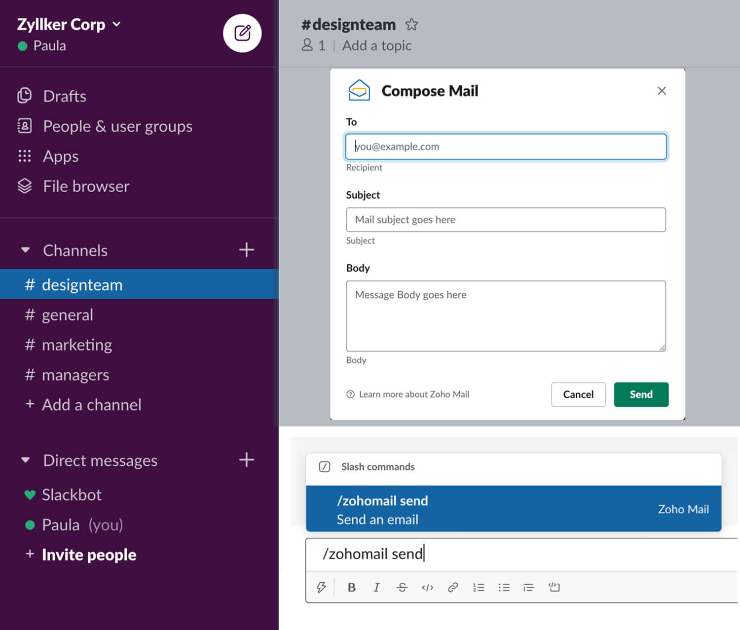 Slackからメールを送信