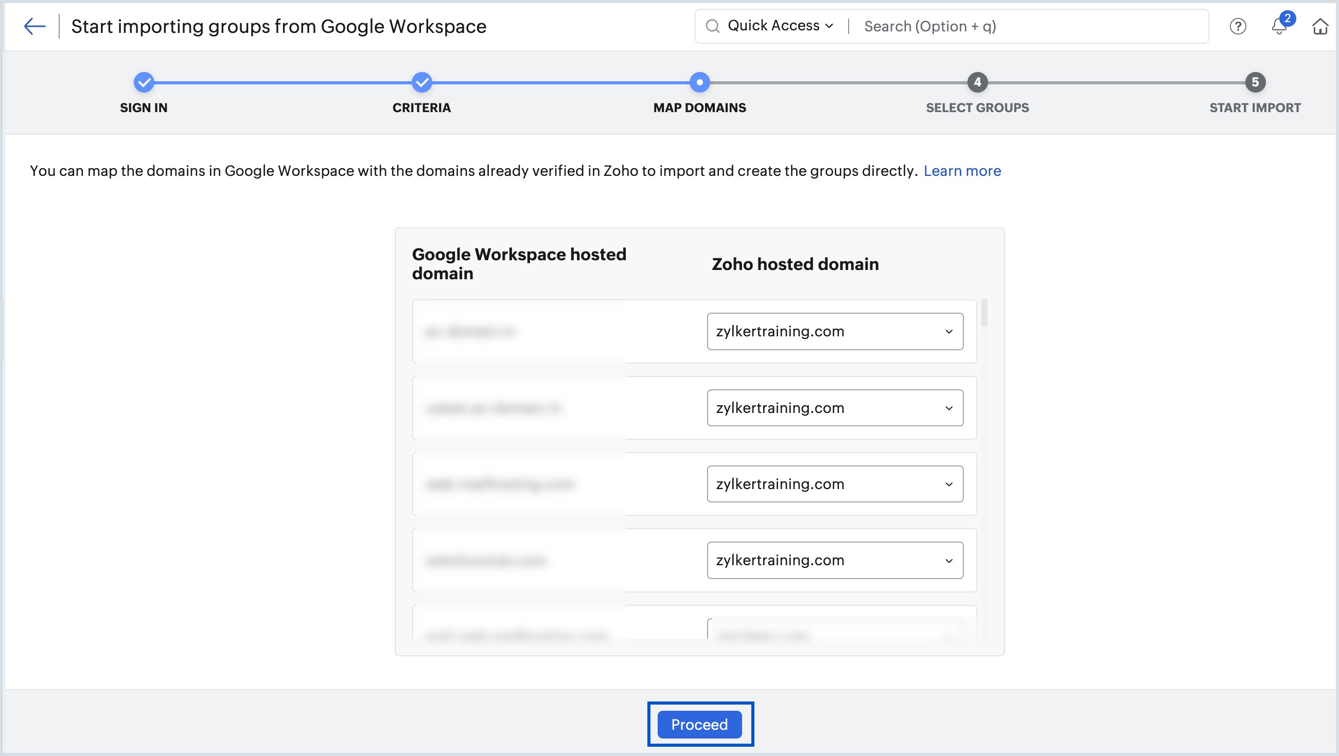 Map groups from Google Workspace to Zoho Mail map groups from Google Workspace to Zoho Mail