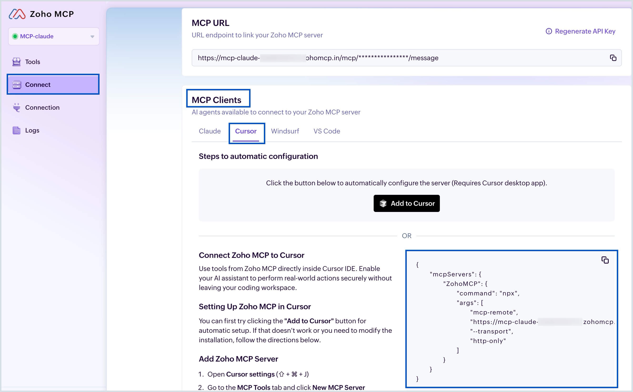 MCP Claude configuration code MCP Claude configuration json code