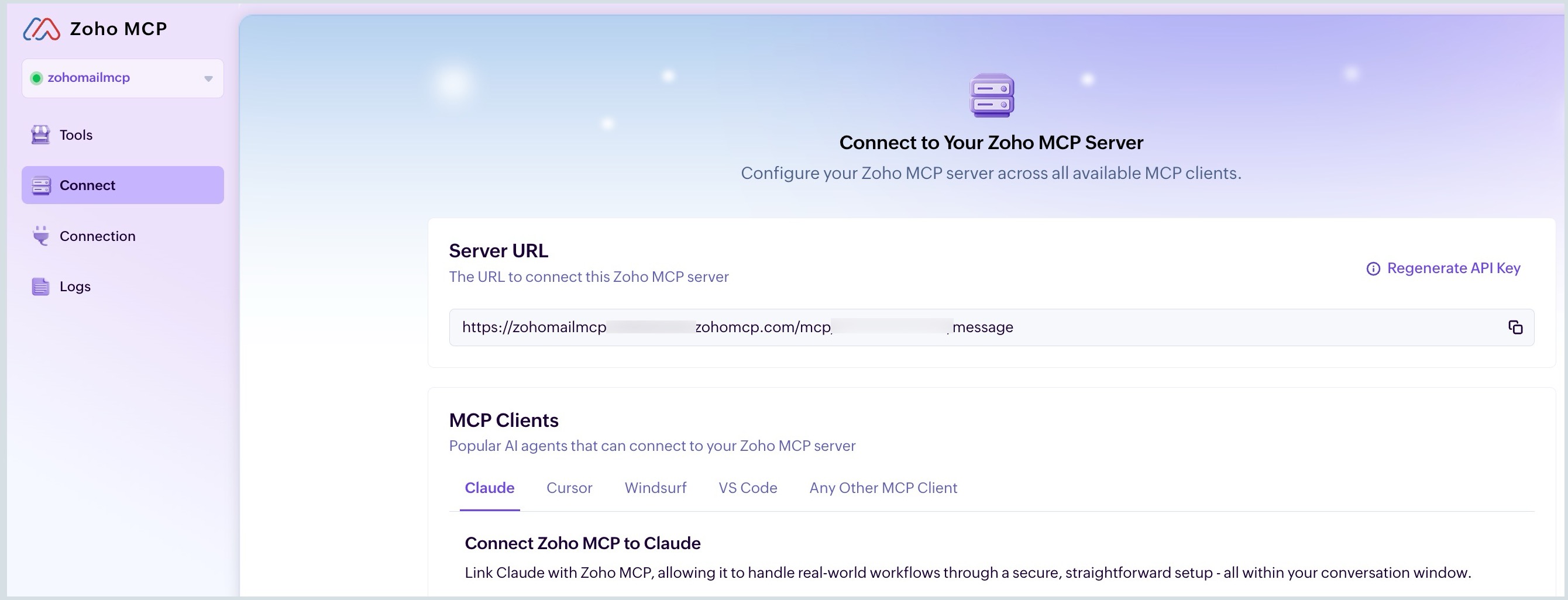 MCP Server connection MCP server connection