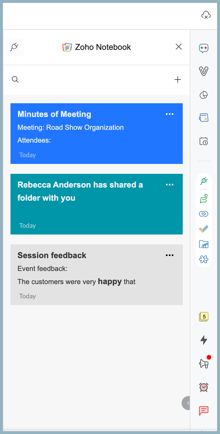 Notebook eWidget