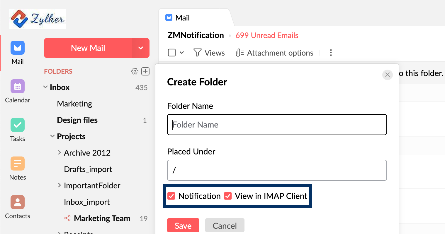 view in IMAP