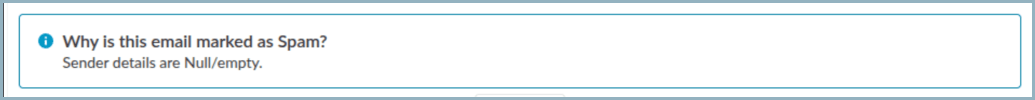 Sender details are null/ empty Sender details are null/ empty