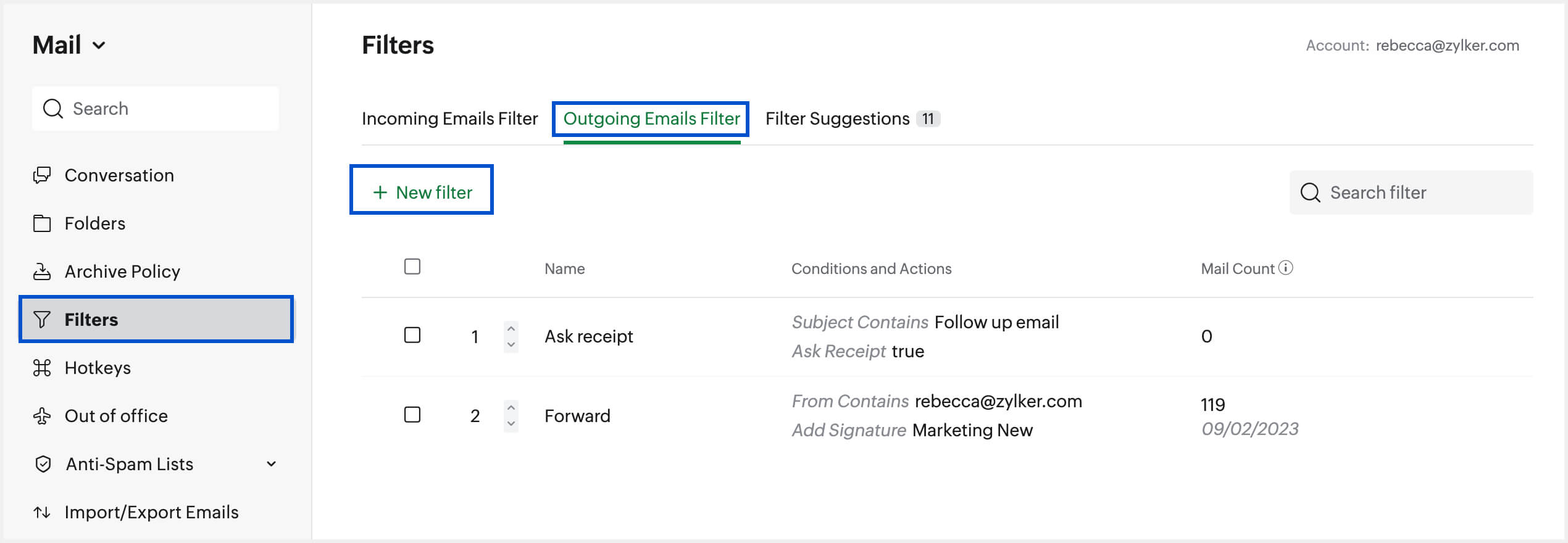 New filter New filter