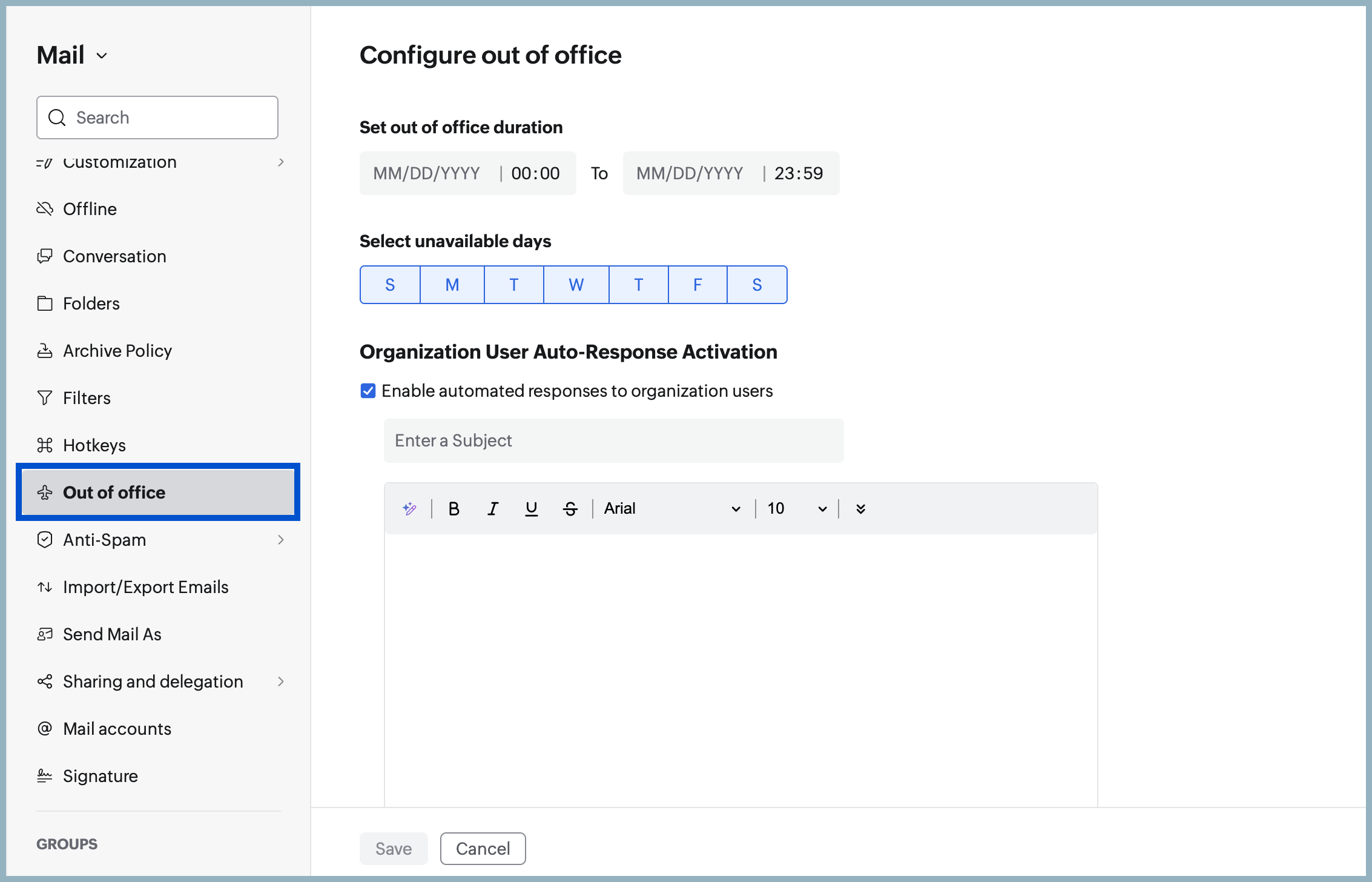 Out of office