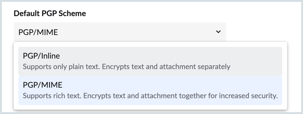 PGP schemes PGP schemes