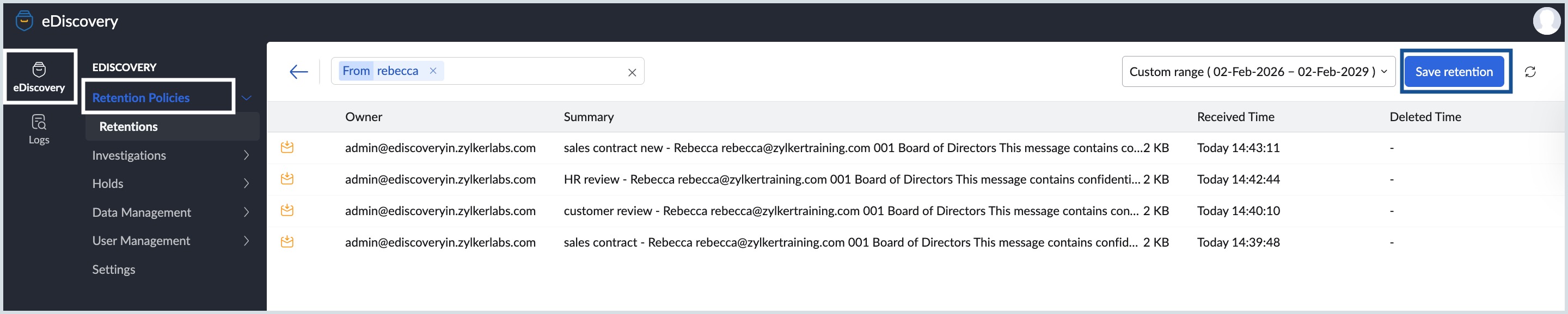 preview retention preview retention