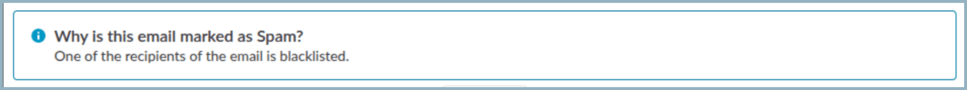 one of the recipients of the email is blacklisted one of the recipients of the email is blacklisted