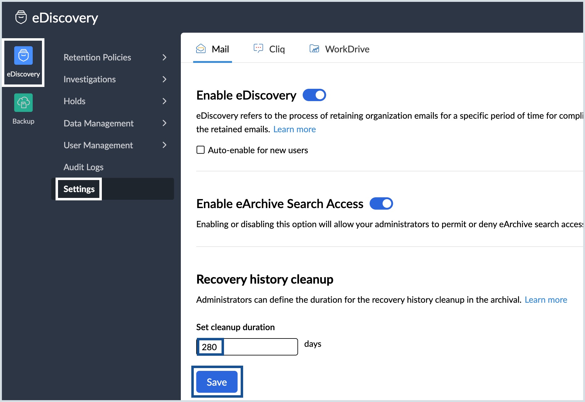 Recovery cleanup Recovery cleanup
