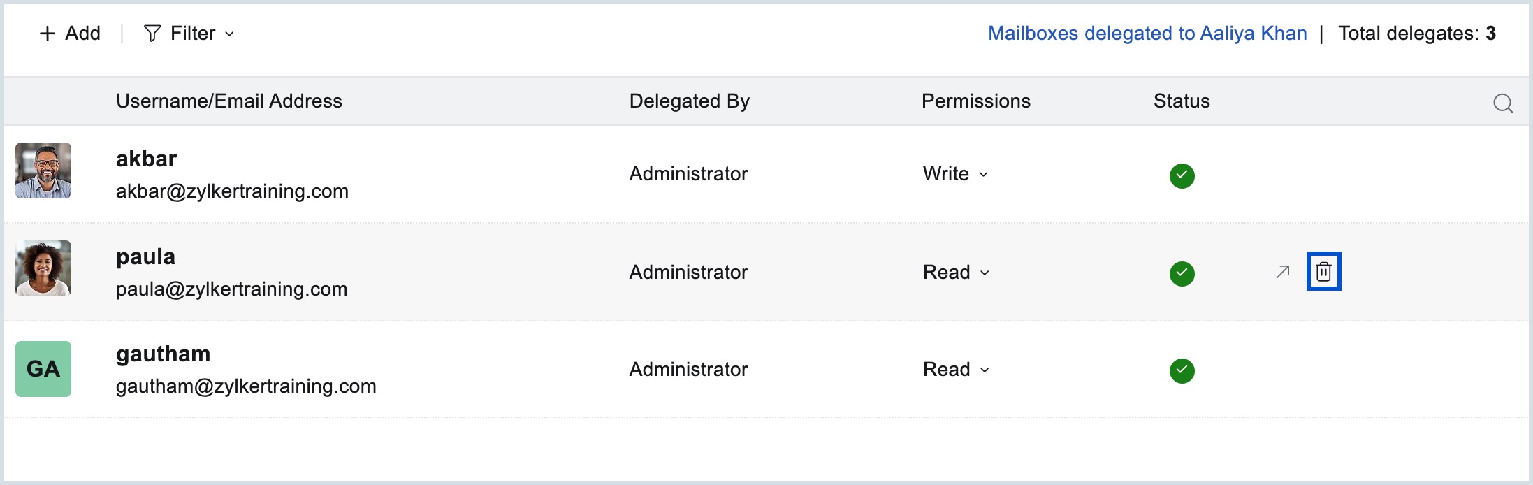 Remove delegation Remove delegation