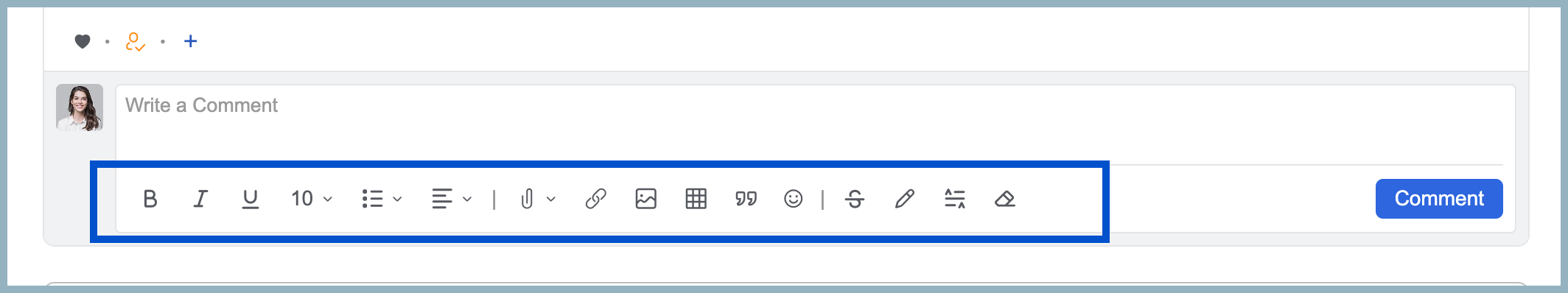 Rich text toolbar Rich text toolbar