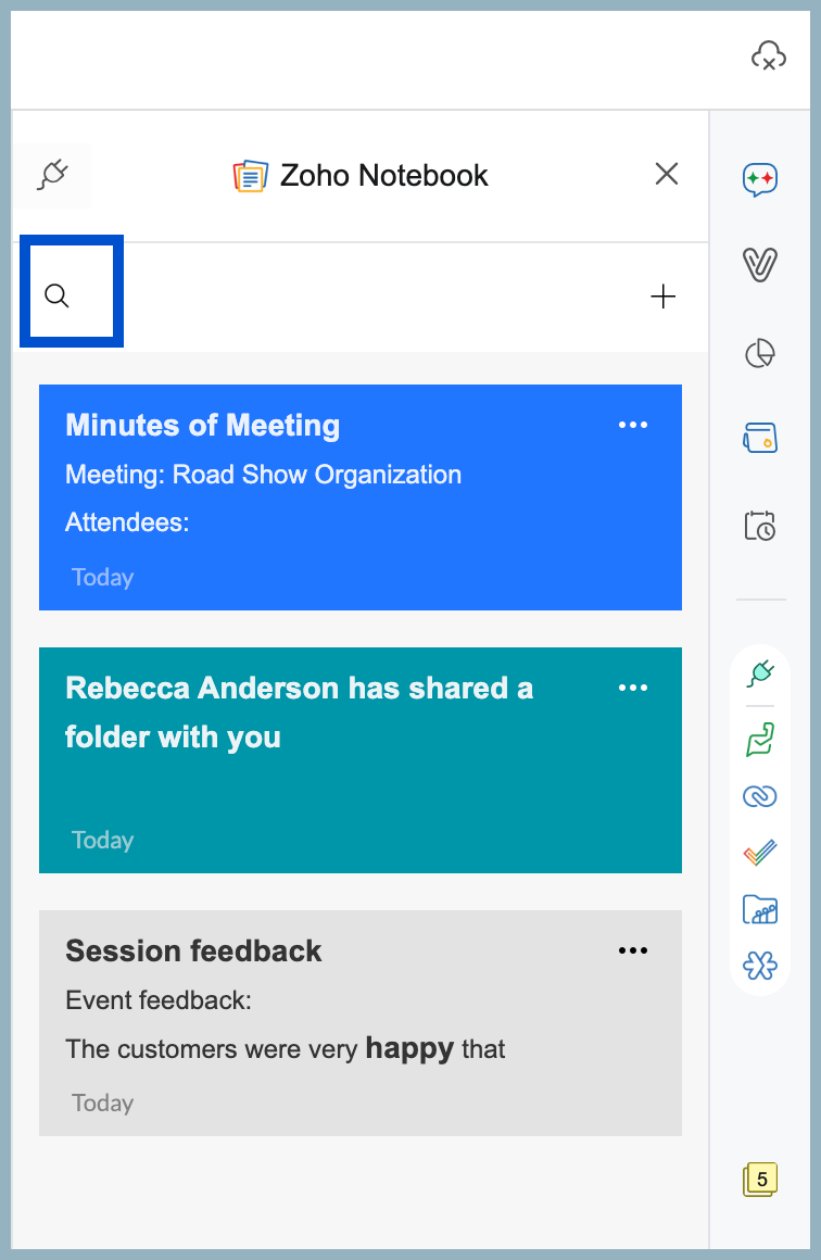 Search notes