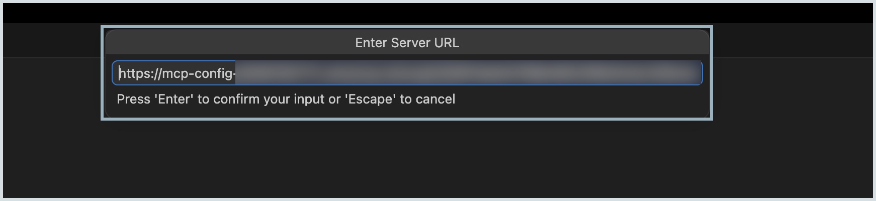 Enter server URL Enter server URL