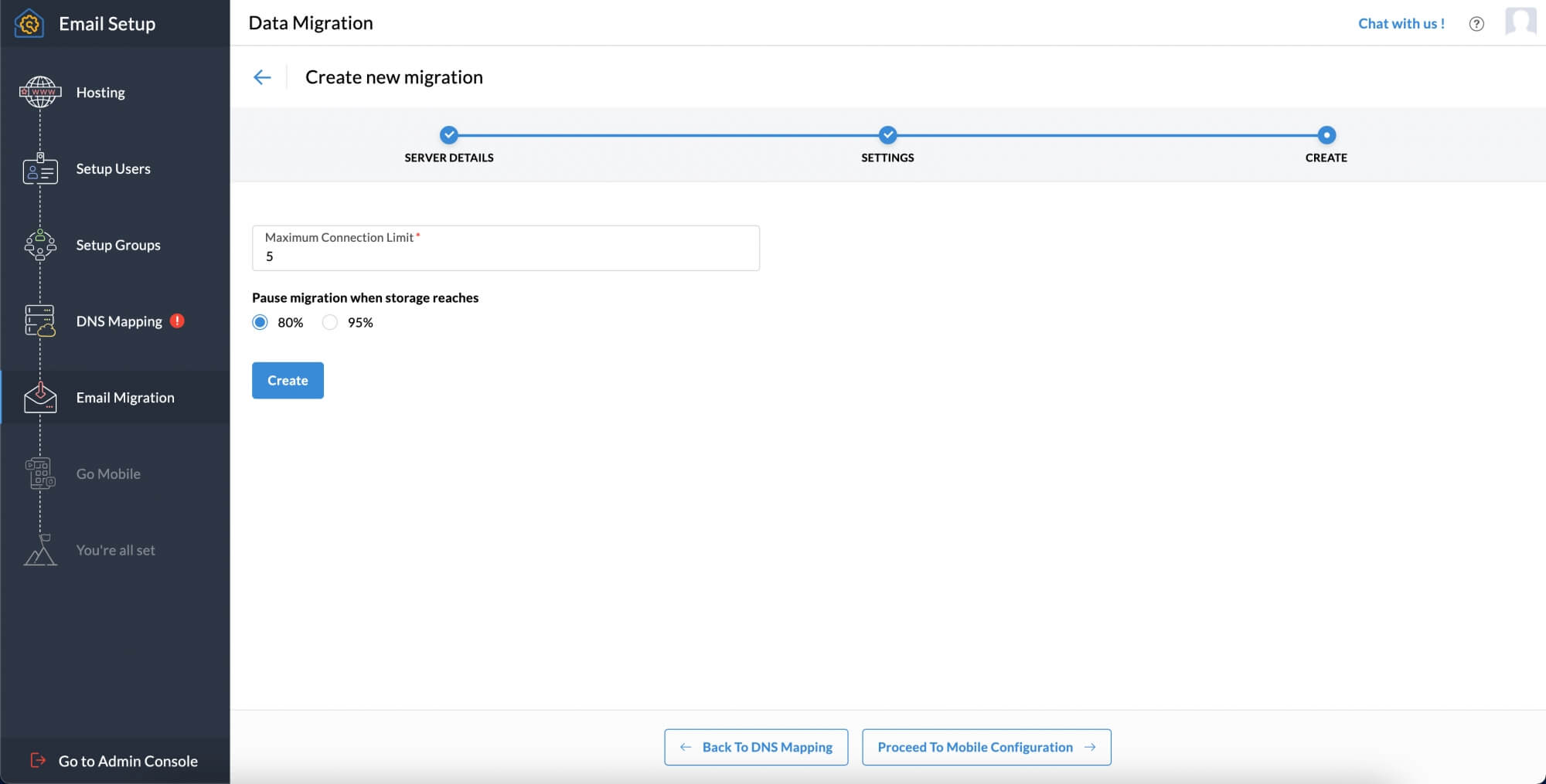 Create migration Create migration