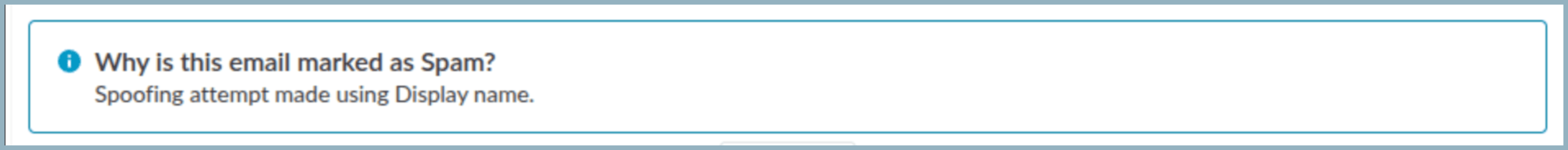 Display name spoofing Display name spoofing