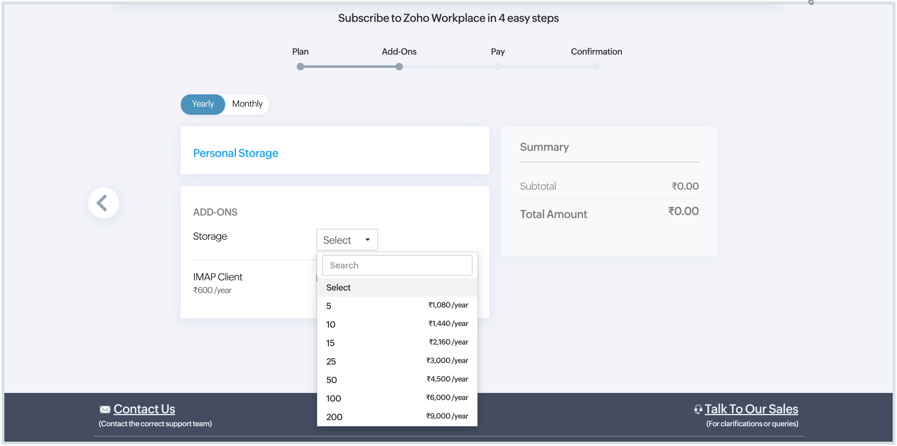 Choose storage