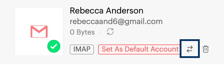 Zohoアカウントの既定メールアドレスの設定