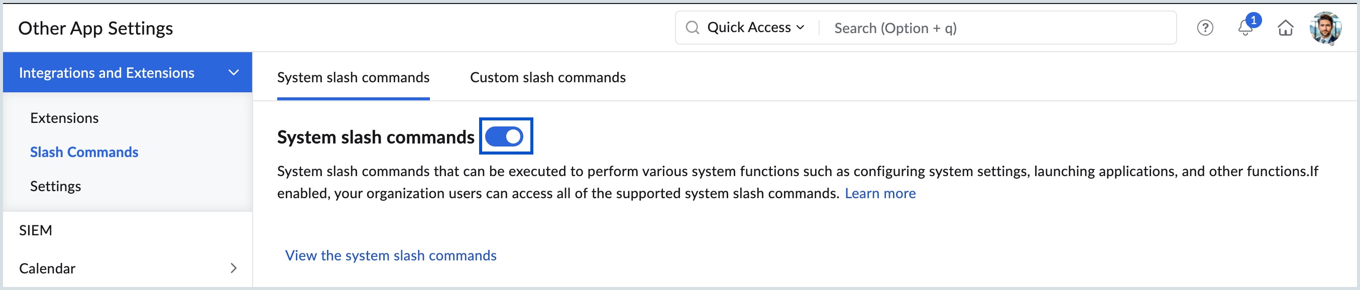 system-slash