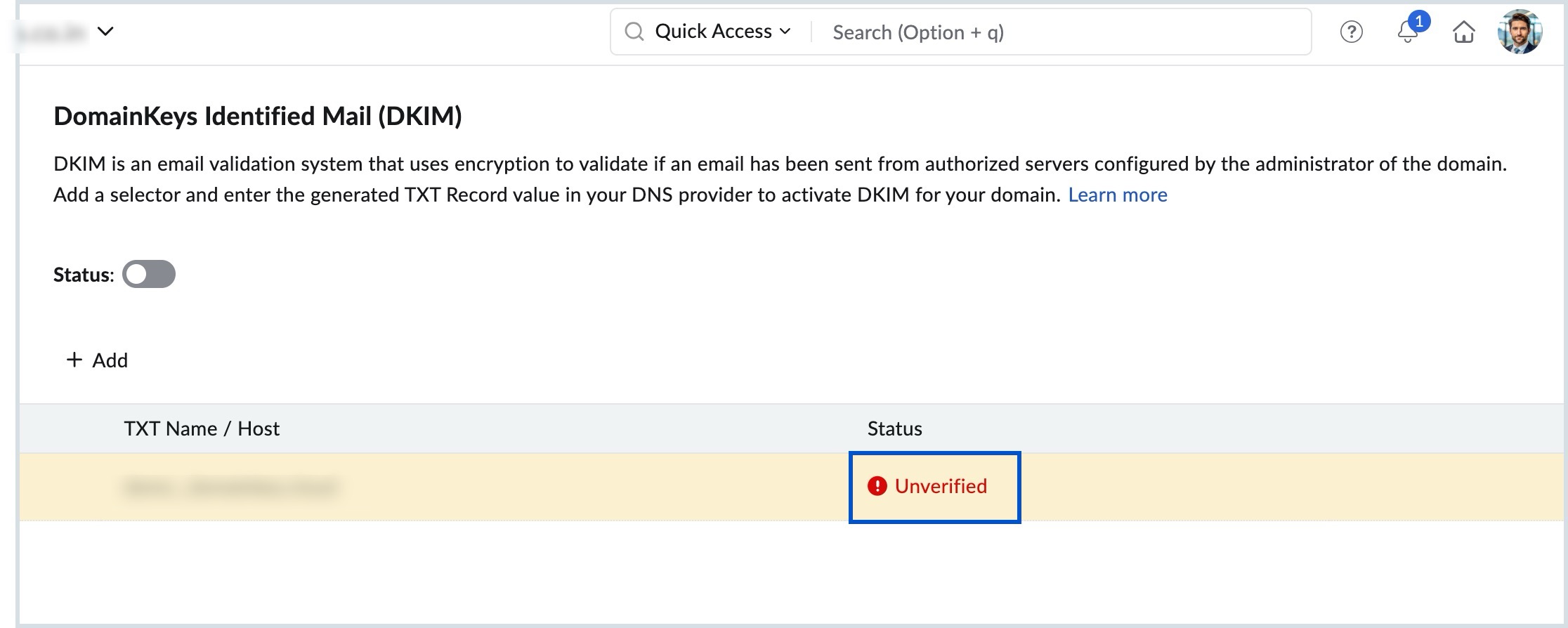 Verify selector