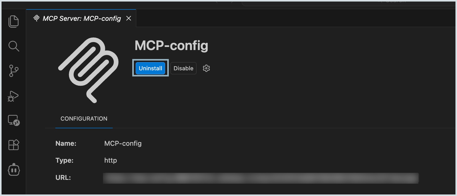 VS code enabled VS code enabled