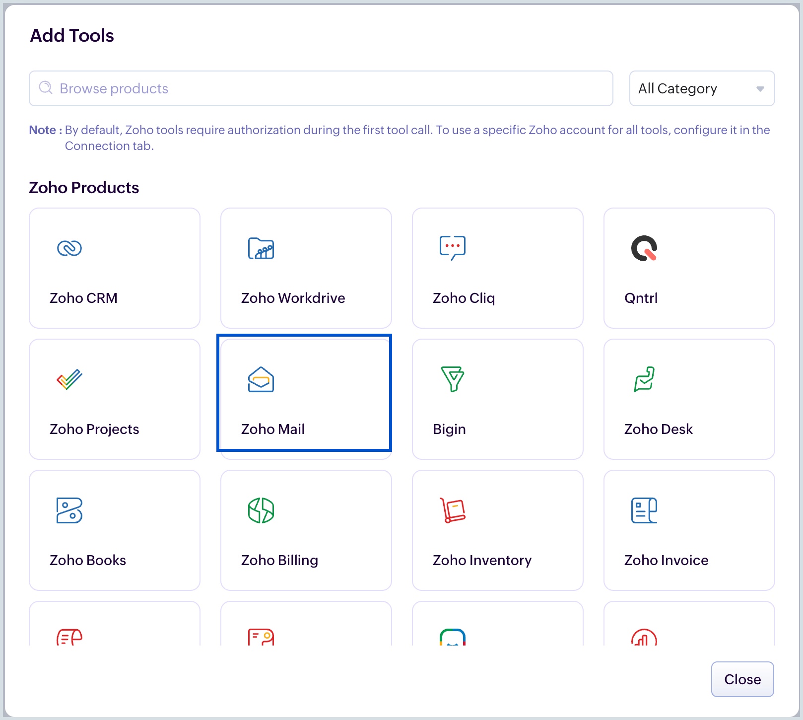 Select Zoho Mail Select Zoho Mail