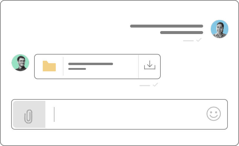 In-session chat and file sharing