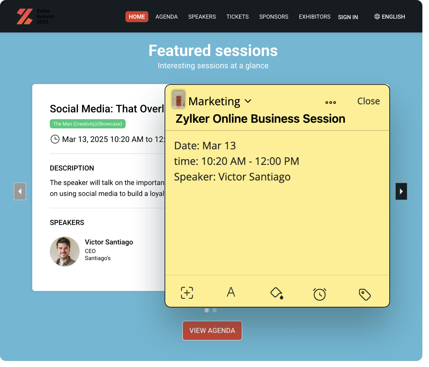 Sticky notes attached to a webpage