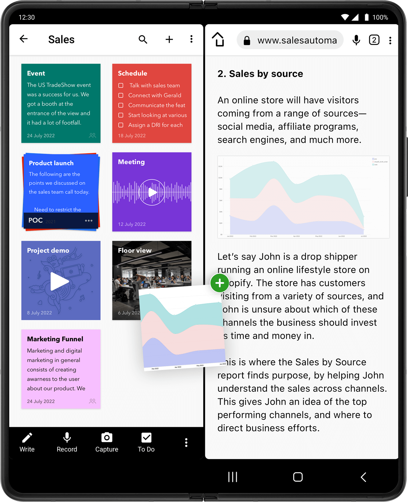 Just drag and drop files on the go